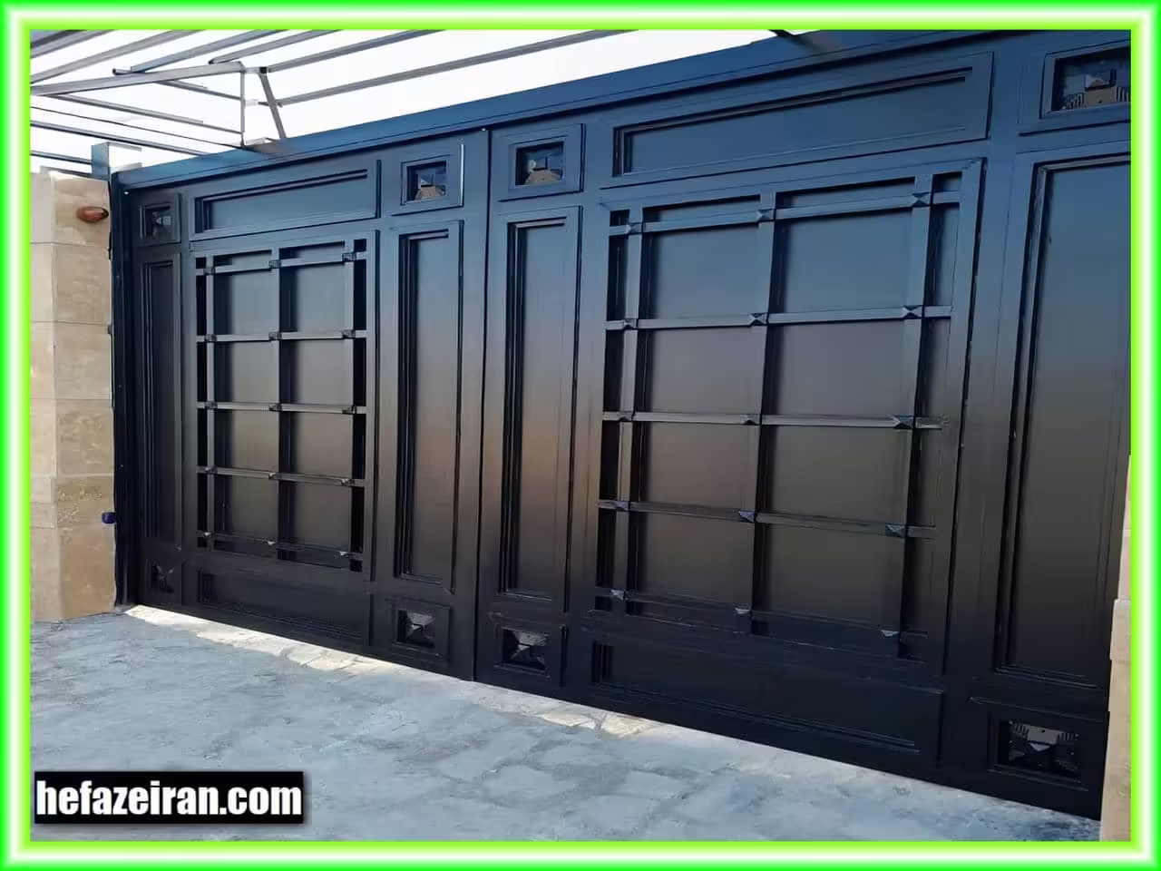 درب فلزی پارکینگ دولنگه