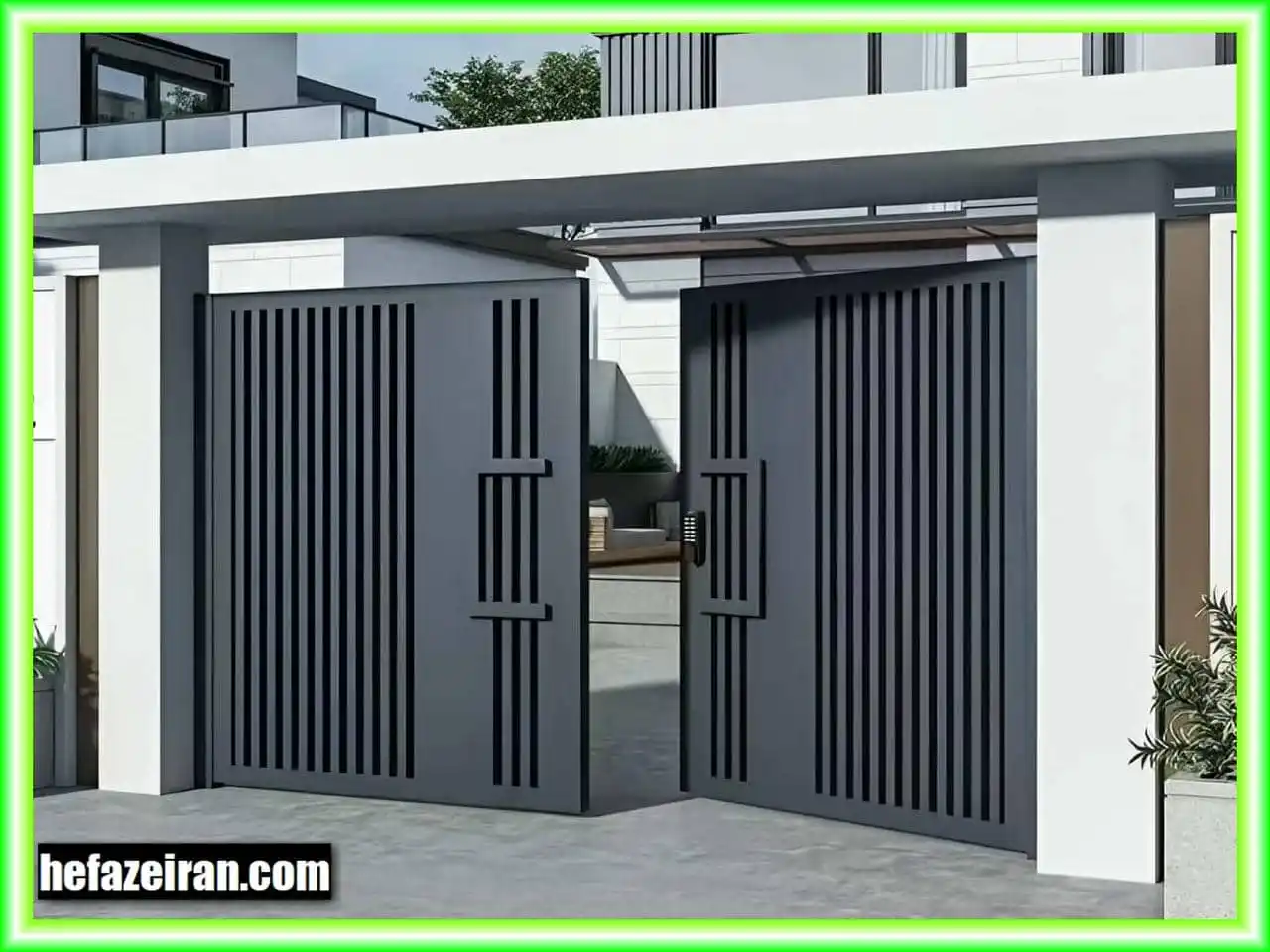 درب حیاطی فلزی دو لنگه