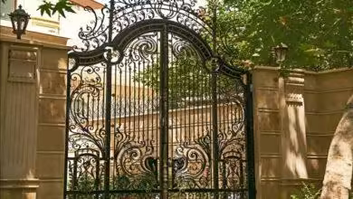 درب حیاط طرح دار