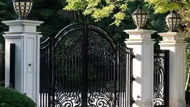 درب حیاط ساده و زیبا