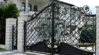 مدل درب حیاط ساده و شیک دو لنگه