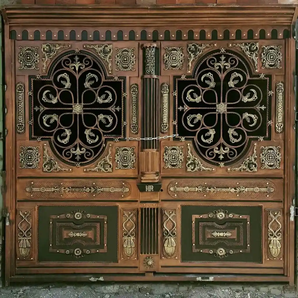 درب فلزی ورودی پارکینگ فرفورژه