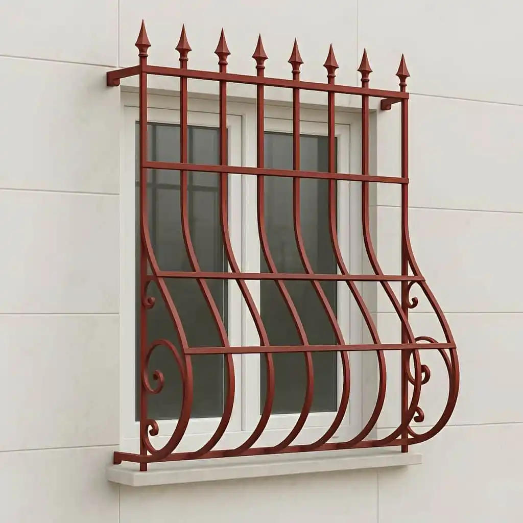 قیمت حفاظ پنجره مدل نیزه&zwnj;ای قوس&zwnj;دار