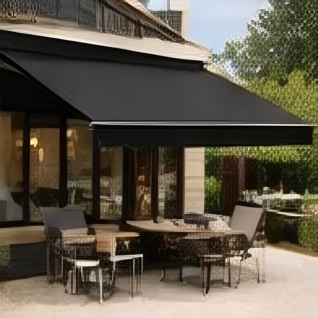 سایبان برقی مدل چتری برای محوطه کوچک