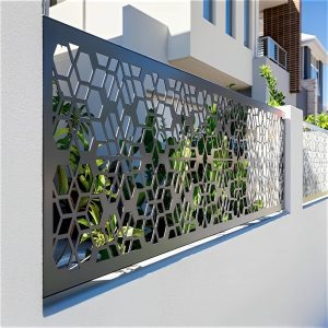 نرده CNC راه پله دکوراتیو با طرح برش خورده مدرن