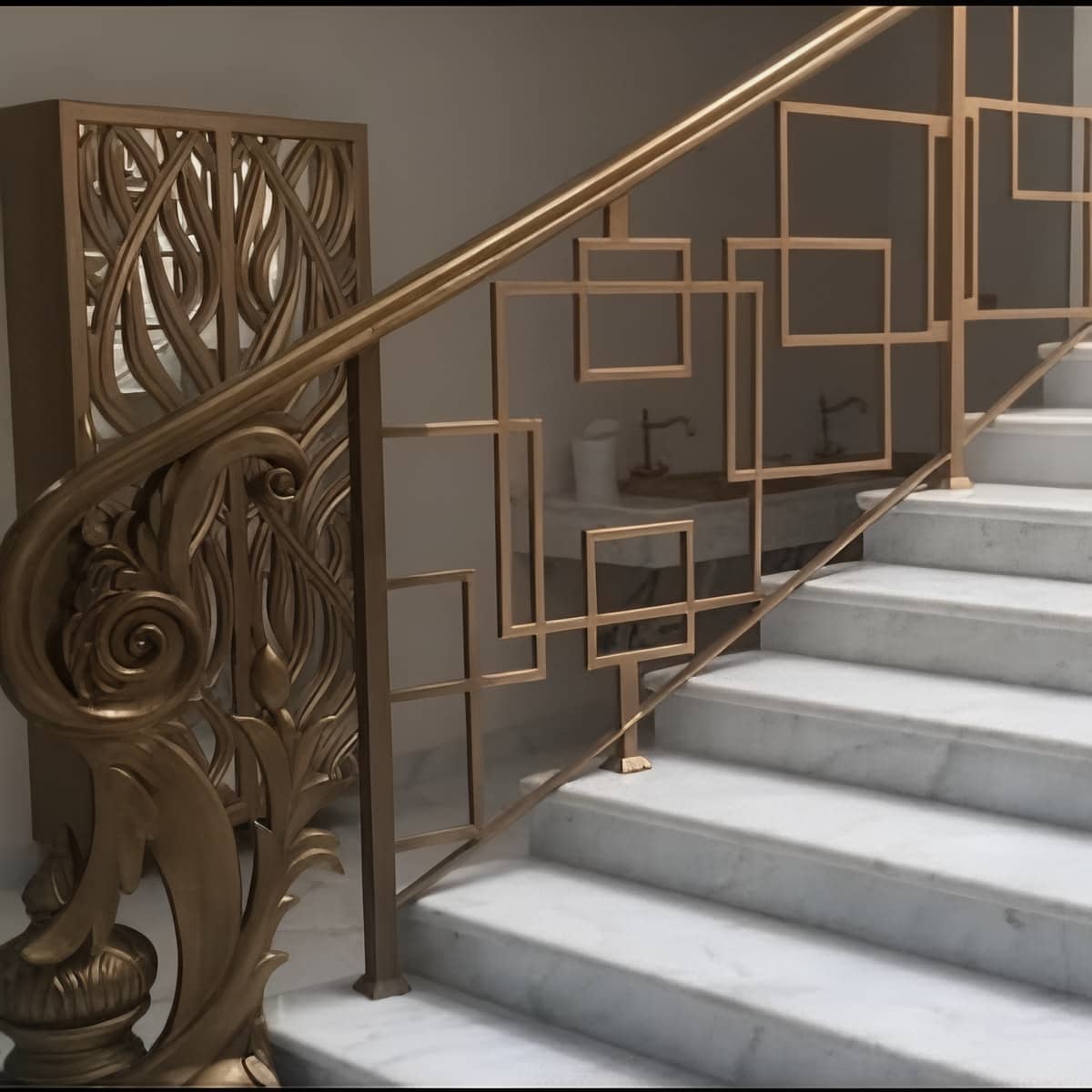نرده CNC رنگ کوره ای بادوام با پوشش پودری یکنواخت
