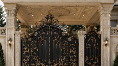 8 مدل درب حیاط کتیبه دار
