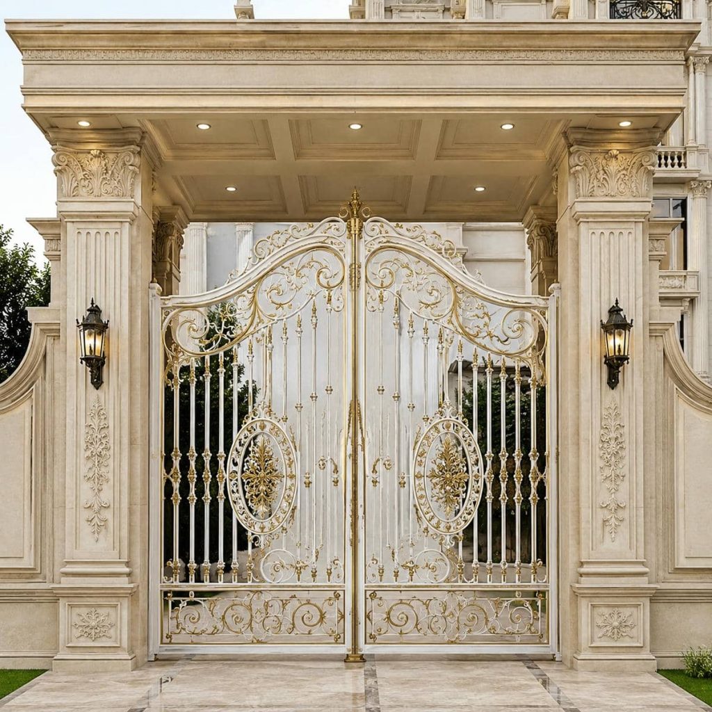 12 مدل درب ویلایی برش لیزری طرح هندسی