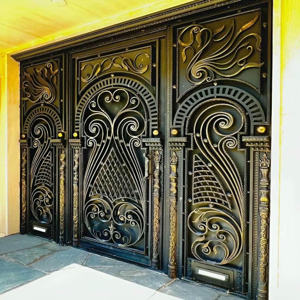 درب ویلایی برش لیزری طرح هندسی مناسب خرید ورودی مدرن