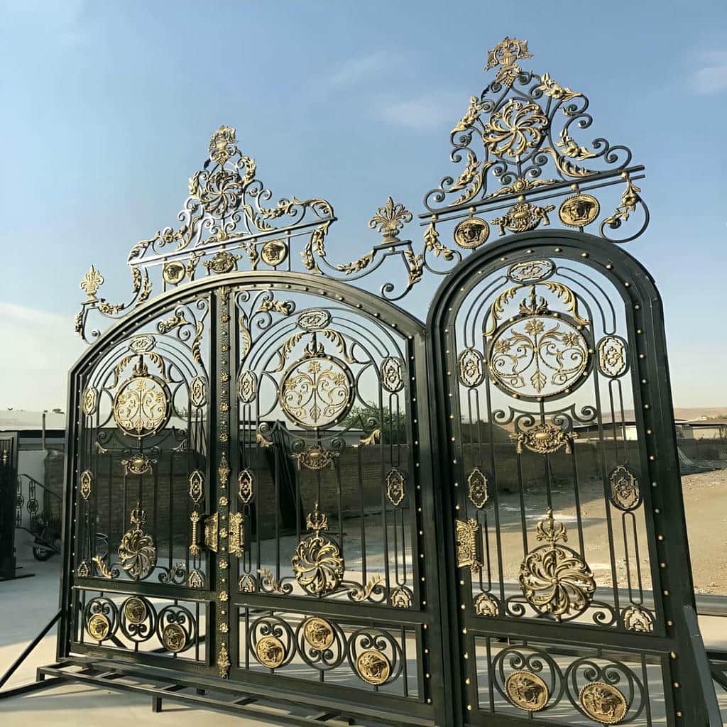 درب ویلایی شیشه خور فریم آهنی مناسب خرید ورودی مدرن