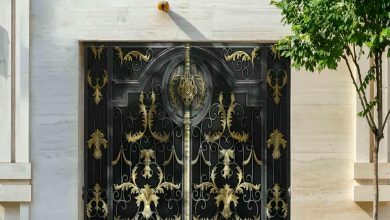 10 مدل درب پارکینگ فلزی دو لنگه