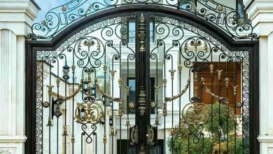 6 مدل درب پارکینگ طرح چوب ترموود