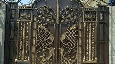 8 نمونه درب پارکینگ سنگین شاسی دوبل
