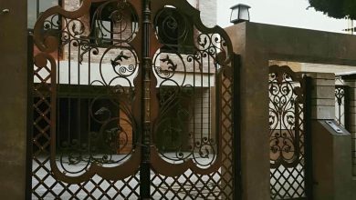 12 مدل درب پارکینگ آهنی ساده قاب دار