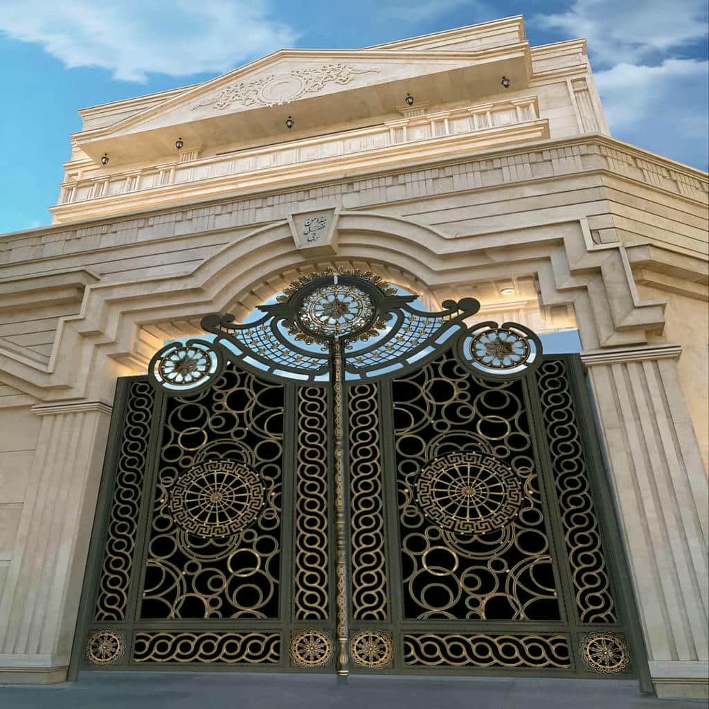 خرید درب فلزی باغ دو لنگه مقاوم
