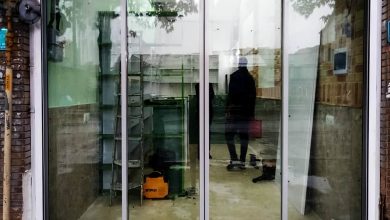 12 مدل درب اتوماتیک شیشه ای لولایی سنسوردار