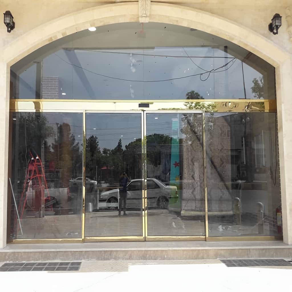 درب شیشه ای سکوریت اتوماتیک ورودی مناسب دفتر اداری