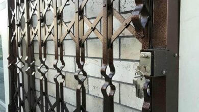 حفاظ متحرک فلزی برای ورودی ساختمان