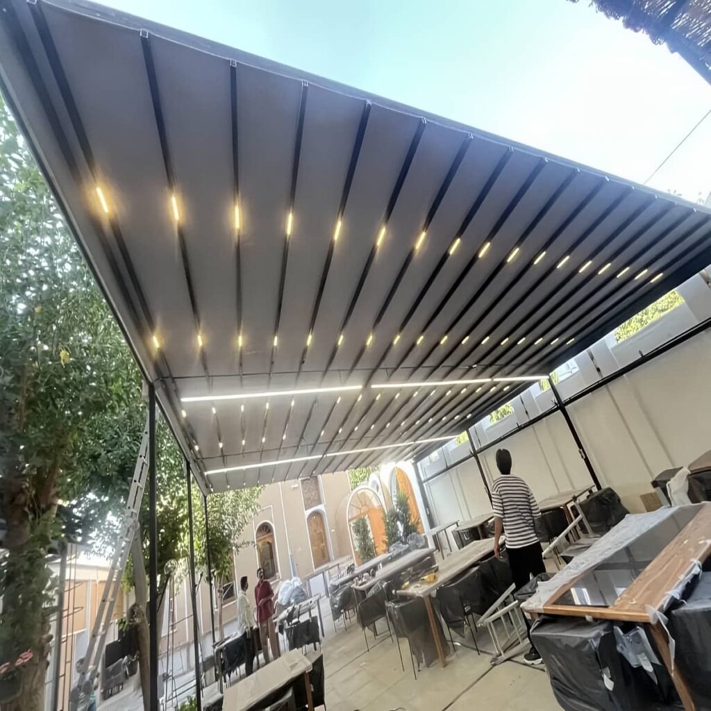 سایبان برقی مدل تاشو