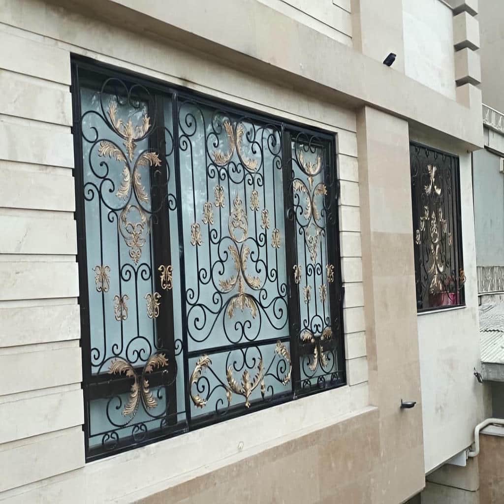حفاظ پنجره فرفورژه آهنی نمای بیرونی ساختمان