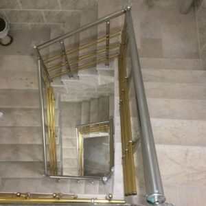 نرده استیل راه پله براق مدرن