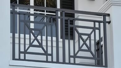 دست انداز راه پله فلزی